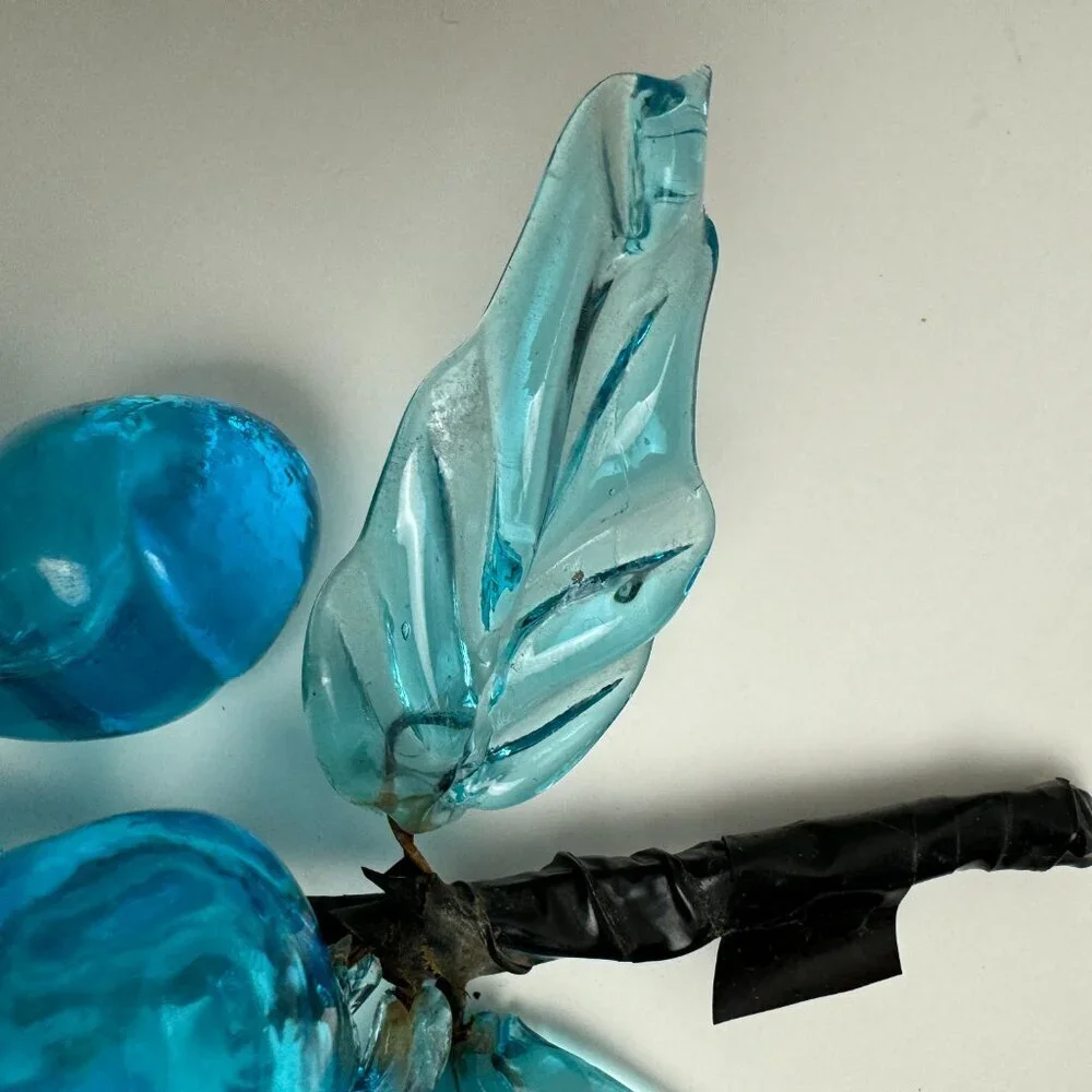 RARE Vintage ART Blue Glass 